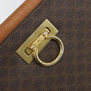 CELINE Macadam Canvas Shoulder Bag PVC Leather Brown Gold Auth 171609-14