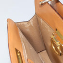 CELINE Macadam Canvas Shoulder Bag PVC Leather Brown Gold Auth 171609-17