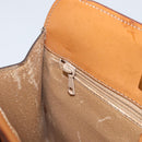 CELINE Macadam Canvas Shoulder Bag PVC Leather Brown Gold Auth 171609-19