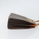 CELINE Macadam Canvas Shoulder Bag PVC Leather Brown Gold Auth 171609-4