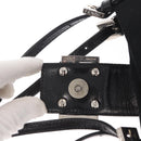 FENDI Mamma Baguette Tote Bag Black Silver Auth 171610-10