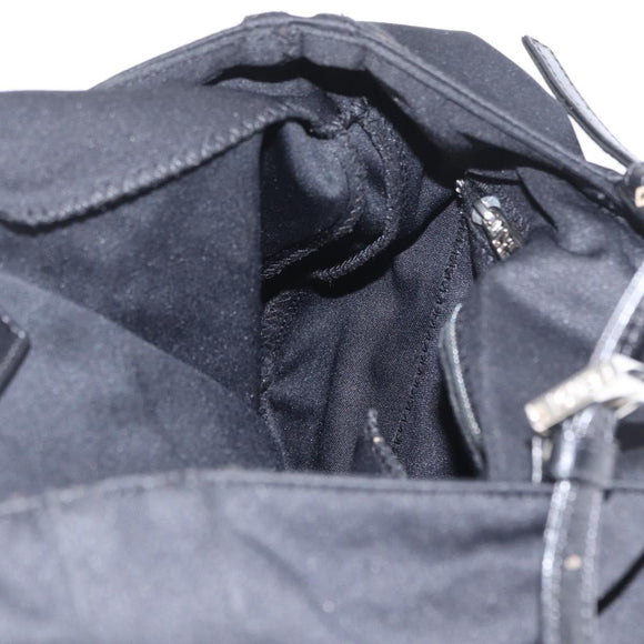 FENDI Mamma Baguette Tote Tas Zwart Zilver Auth 171610