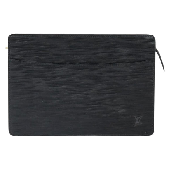 LOUIS VUITTON Epi Pochette Homme Clutch Bag Black M52522 LV Auth 171613