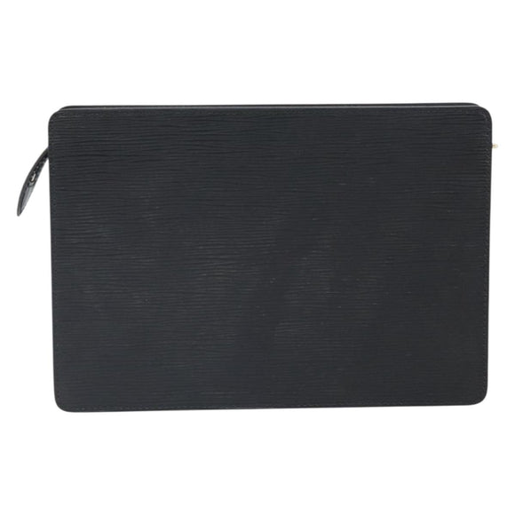 LOUIS VUITTON Epi Pochette Homme Clutch Bag Black M52522 LV Auth 171613