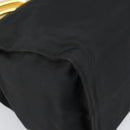 PRADA Hand Bag Nylon Black Gold Auth 171614-11