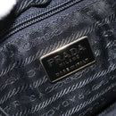 PRADA Hand Bag Nylon Black Gold Auth 171614-16