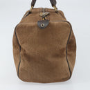 Christian Dior Trotter Canvas Handtas Suède Goud Bruin Auth 171625-3
