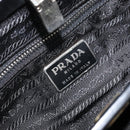 PRADA Shoulder Bag Nylon Black Silver Auth 171629-17