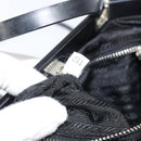 PRADA Shoulder Bag Nylon Black Silver Auth 171629-12
