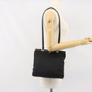 PRADA Shoulder Bag Nylon Black Silver Auth 171629-22