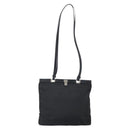 PRADA Shoulder Bag Nylon Black Silver Auth 171629-13