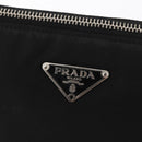 PRADA Shoulder Bag Nylon Black Silver Auth 171630-17