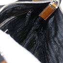 PRADA Shoulder Bag Nylon Black Silver Auth 171630-19