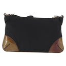 PRADA Shoulder Bag Nylon Black Silver Auth 171630-2