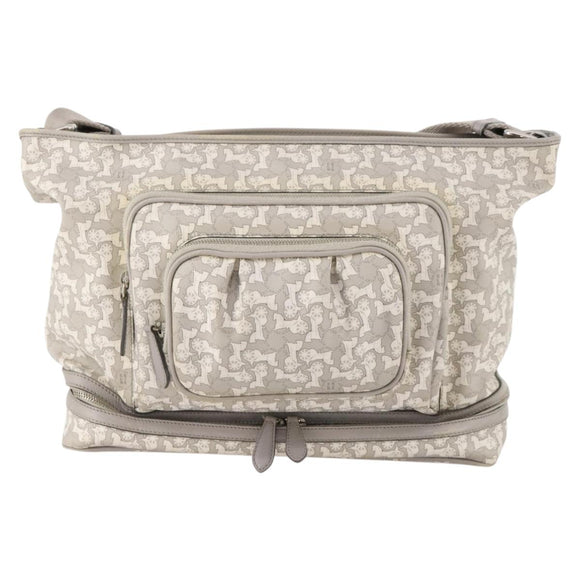 CELINE Sulky Mothers Bag PVC Ai Tominaga Collaboration Gray Silver Auth 171635