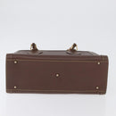 GUCCI Bamboo Hand Bag Leather Brown Gold 002 1186 0260 Auth 171636-6