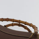 GUCCI Bamboo Hand Bag Leather Brown Gold 002 1186 0260 Auth 171636-14