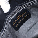 Salvatore Ferragamo Gancini Schultertasche Lackleder Gold Schwarz Auth 171642-12