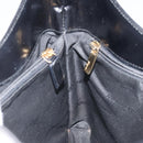 Salvatore Ferragamo Gancini Schultertasche Lackleder Gold Schwarz Auth 171642-19