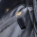 Salvatore Ferragamo Gancini Schultertasche Lackleder Gold Schwarz Auth 171642-22
