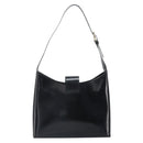 Salvatore Ferragamo Gancini Schultertasche Lackleder Gold Schwarz Auth 171642-2