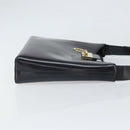 Salvatore Ferragamo Gancini Schultertasche Lackleder Gold Schwarz Auth 171642-3