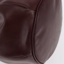 CARTIER Must Line Purse Shoulder Bag Leather Bordeaux Gold Auth 171643-9