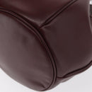 CARTIER Must Line Purse Shoulder Bag Leather Bordeaux Gold Auth 171643-16