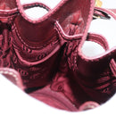CARTIER Must Line Purse Shoulder Bag Leather Bordeaux Gold Auth 171643-18
