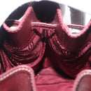 CARTIER Must Line Purse Shoulder Bag Leather Bordeaux Gold Auth 171643-19