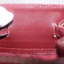 CARTIER Must Line Purse Shoulder Bag Leather Bordeaux Gold Auth 171643-12