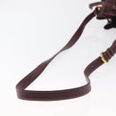 CARTIER Must Line Purse Shoulder Bag Leather Bordeaux Gold Auth 171643-7