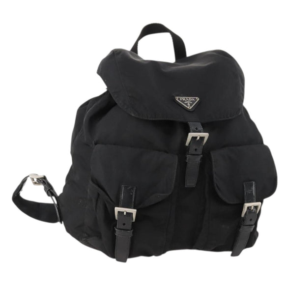 PRADA Rucksack Nylon Schwarz Silber Original 171645
