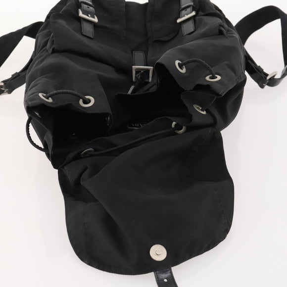 PRADA Rucksack Nylon Schwarz Silber Original 171645