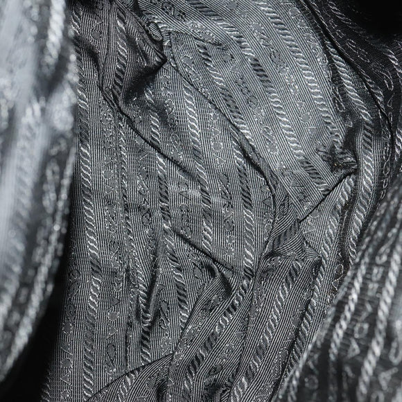 PRADA Rucksack Nylon Schwarz Silber Original 171645