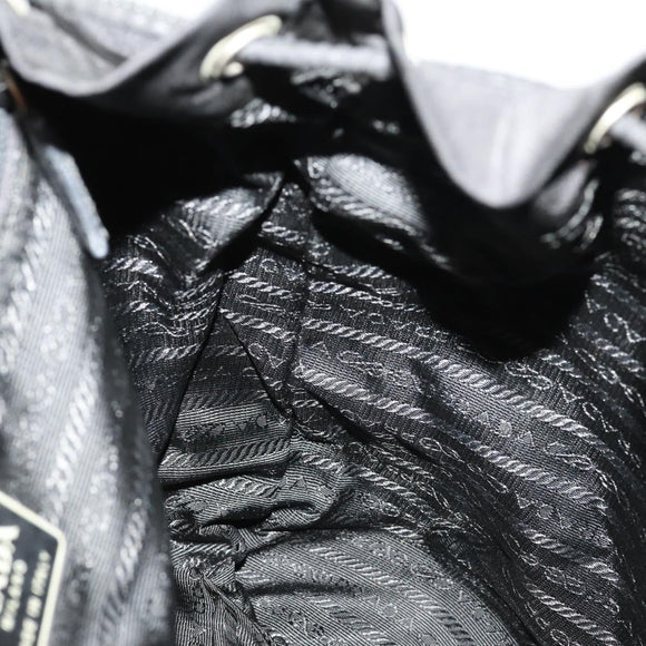 PRADA Rucksack Nylon Schwarz Silber Original 171645