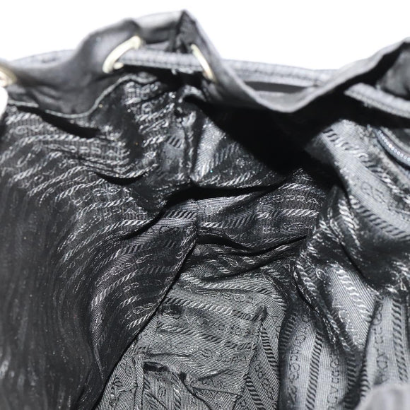 PRADA Rucksack Nylon Schwarz Silber Original 171645