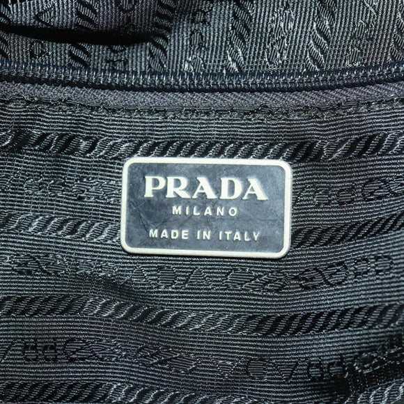 PRADA Rucksack Nylon Schwarz Silber Original 171645