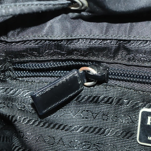 PRADA Rucksack Nylon Schwarz Silber Original 171645