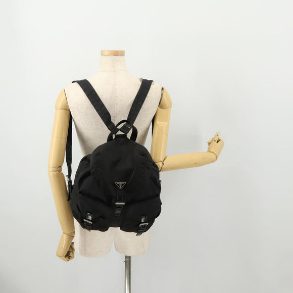 PRADA Rucksack Nylon Schwarz Silber Original 171645
