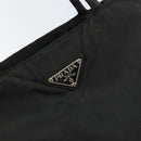 PRADA Hand Bag Nylon Black Silver Auth 171646-17