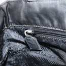 PRADA Hand Bag Nylon Black Silver Auth 171646-21
