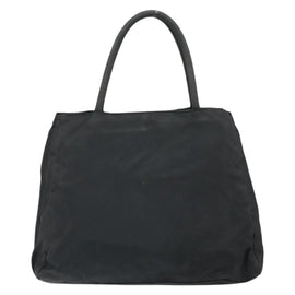 PRADA Hand Bag Nylon Black Silver Auth 171646 - 0