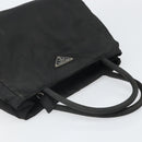 PRADA Hand Bag Nylon Black Silver Auth 171646-6