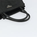 PRADA Hand Bag Nylon Black Silver Auth 171646-7