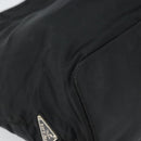 PRADA Hand Bag Nylon Black Silver Auth 171648-14