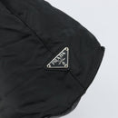 PRADA Hand Bag Nylon Black Silver Auth 171648-17