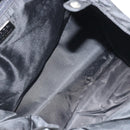PRADA Hand Bag Nylon Black Silver Auth 171648-10