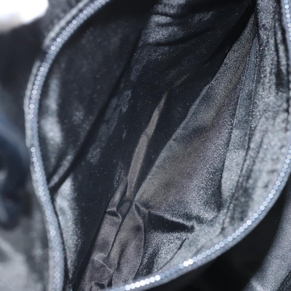 PRADA Hand Bag Nylon Black Silver Auth 171648