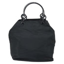 PRADA Hand Bag Nylon Black Silver Auth 171648-2